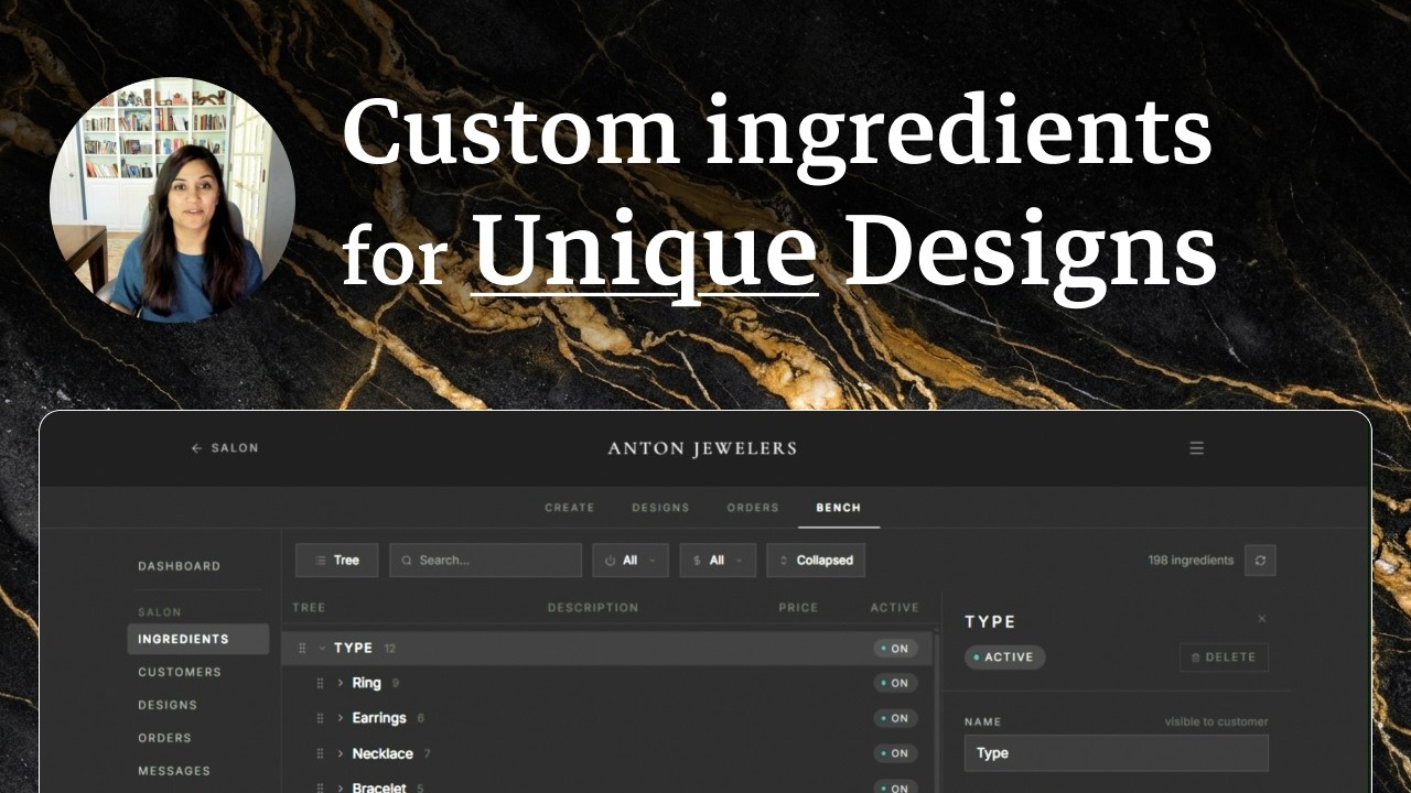 Custom Ingredients for Unique Designs